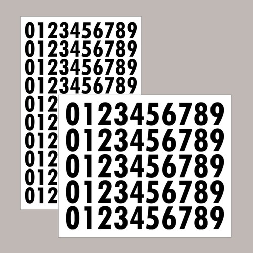 Simple bold vinyl numbers - simple,
