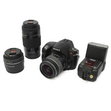 Used Sony A390 DSLR kit with three lenses and flash (SH43851)