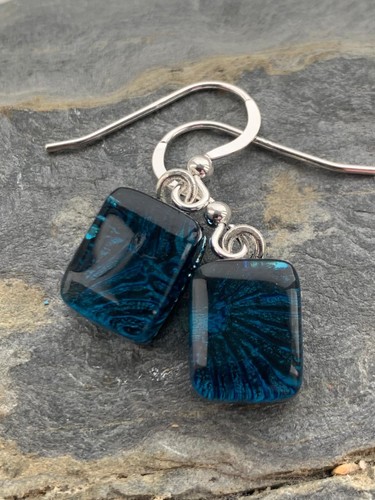 Dichroic glass earrings - dichroic,