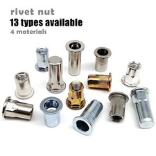 20pcs M3 M4 M5 M6 M8 M10 M12 Blind Hexagon Flat Head Rivet Nut Insert Rivnut