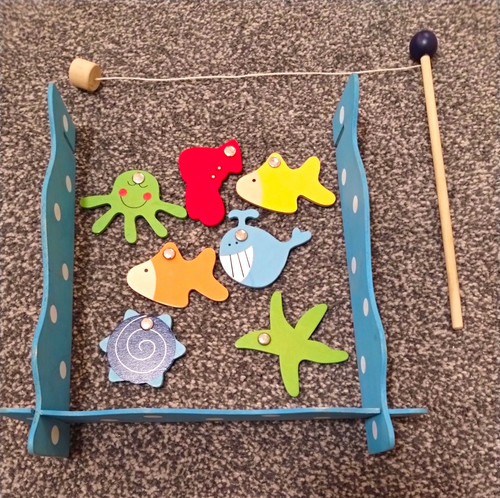 Wooden magnetic fishing - wooden,