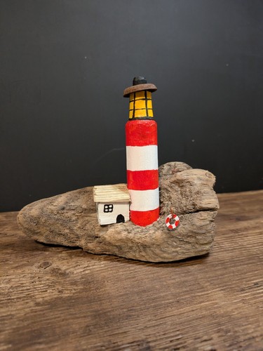 Driftwood lighthouse scene - driftwood,