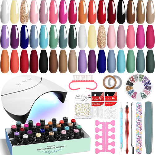 Gel nail polish set - set, with