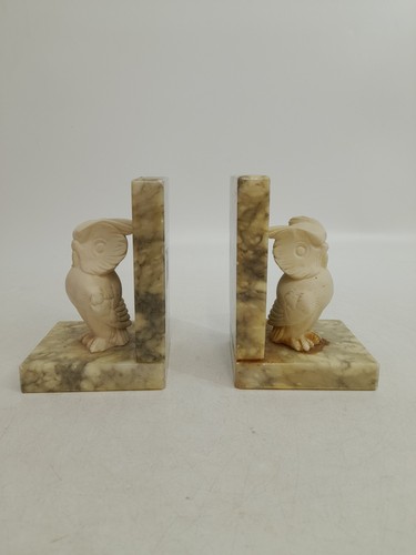 Genuine alabaster owl - alabaster,