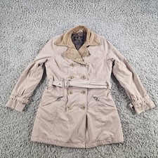 Barbour Jacket Womens 14 Brown Union Jack International Quilted