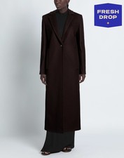 RRP€660 ANNIE P Flannel Coat IT44 US8 L Cashmere & Wool Blend Made in Italy