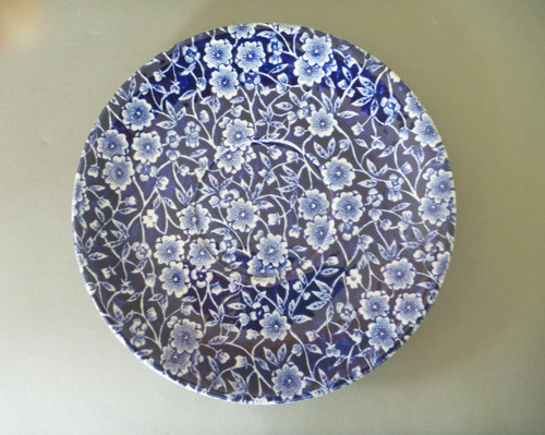 Burleigh blue calico saucer - burleigh,
