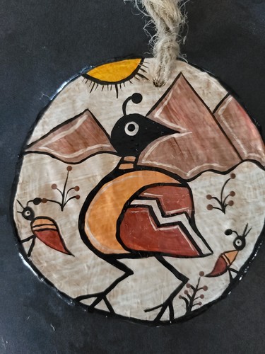 Native american quail pottery - american,