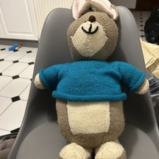 Large Hand Knitted Rabbit In A