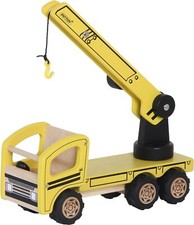 Pintoy P3007 Yellow Wooden Car Crane