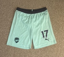 Alex Iwobi Matchworn/Issued Arsenal FC 2018/19 Third Kit Shorts, Medium, VGC