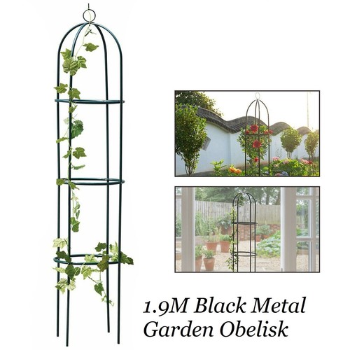 Black garden obelisk m - black,
