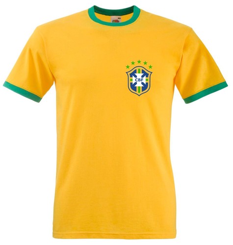 Retro brazil ringer - retro, shirt