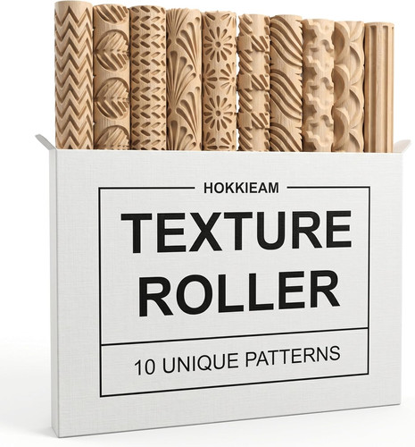 Clay texture rollers 10 pack - texture, 10-pack