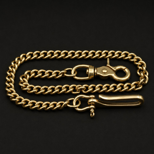 Solid brass wallet chain heavy - solid,