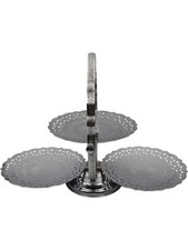 Vintage Silver Three Plate