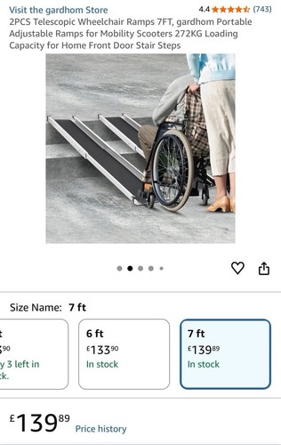 Gardhom wheelchair ramp 7ft - gardhom,