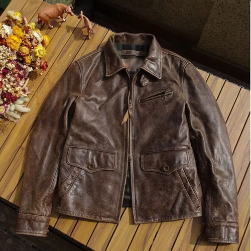 Men genuine cowhide coat - men's,
