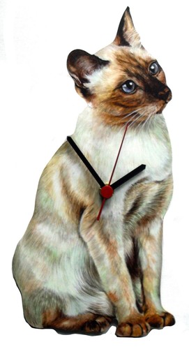 Siamese cat clock - siamese,