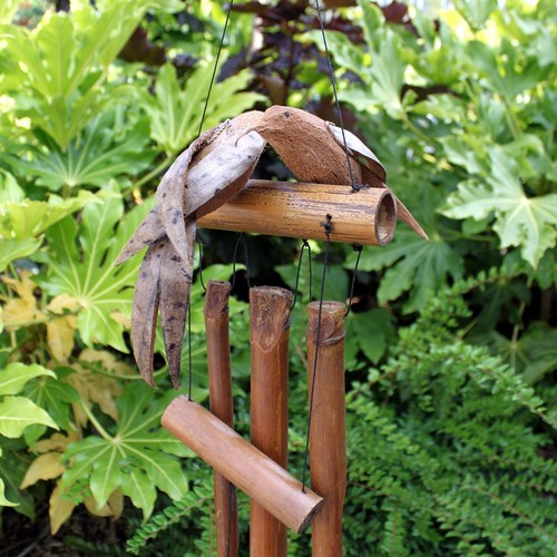 Coconut bamboo windchime twin - coconut,