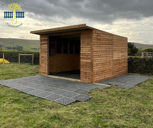 12x12 open front - field, shelter