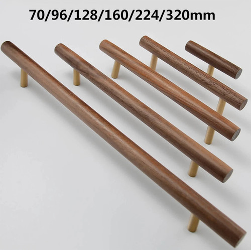 Walnut wood drawer pulls knobs - walnut,