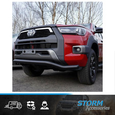 FOR TOYOTA HILUX MK8 2016 ON STX POWDER COATED SPOILER BAR - 70MM - BLACK