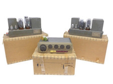Three boxed Quad hi-fi separates, comprising pair of Quad II amplifiers