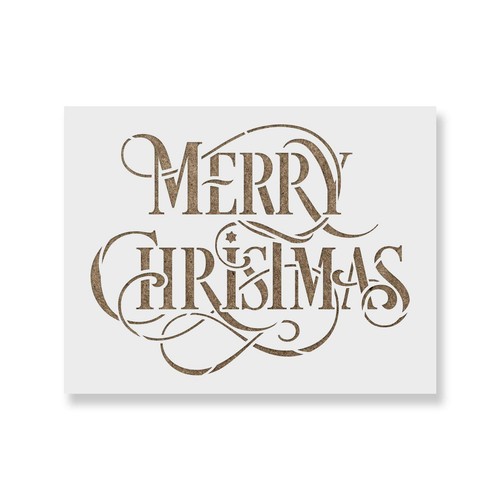 Merry christmas stencil - merry,