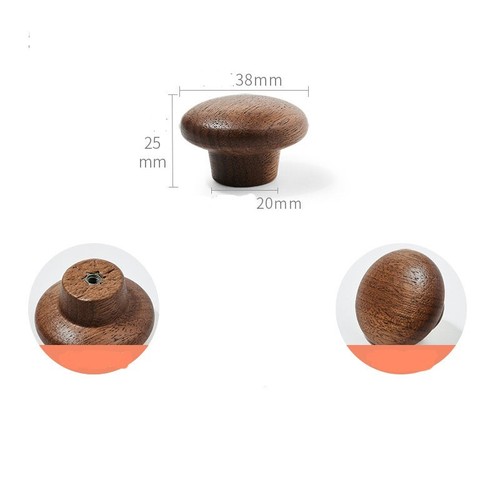 Walnut wood cabinet handles - wood,
