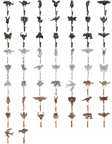 Iron animal nature wall - , hooks