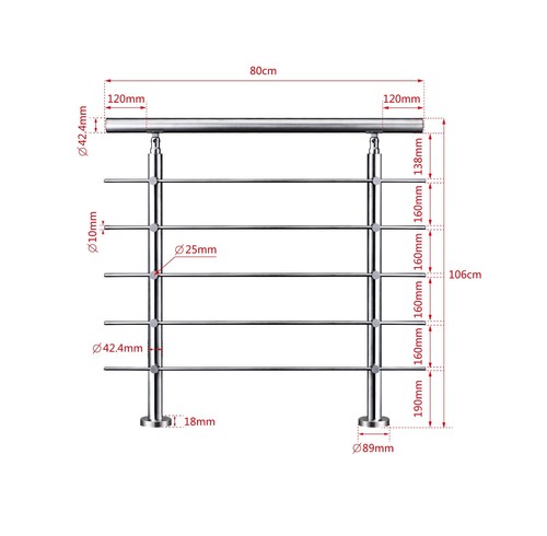 Balustrade stair grab - , rail