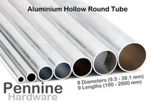 ALUMINIUM HOLLOW ROUND TUBE Pipe Specials Cut to order Bandsaw Cut in UK