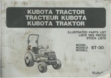 Kubota Tractor ST30 Parts Manual