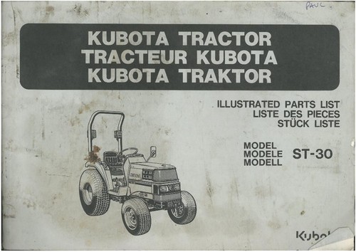 Kubota tractor st30 parts - tractor,