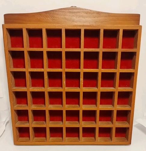 Vintage wooden square display - vintage,