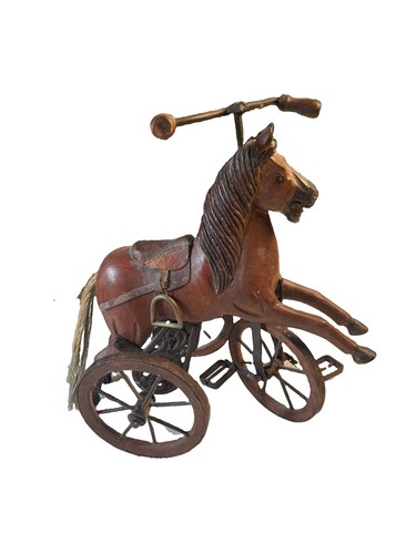 Vintage carved wooden horse - vintage,