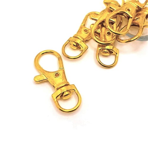 Gold swivel lobster clasps - lobster,