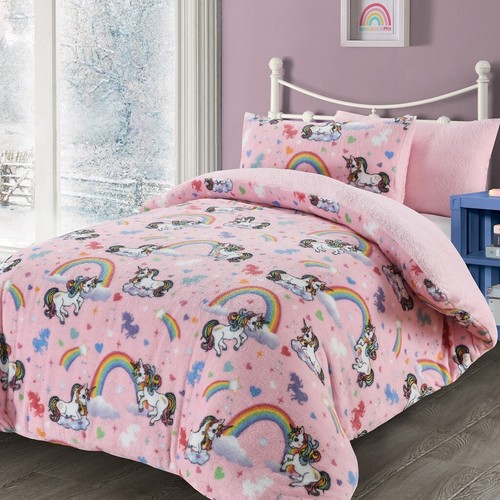 Unicorn pattern teddy fleece - unicorn,