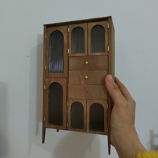1:6 1:12 Scale Dolls House Miniatures Wooden Wardrobe Cabinet Plain Unfinished