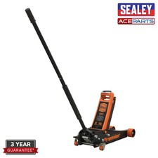 Sealey 4040AO Premier 4 Tonne Ton Orange Low Profile Trolley Jack Rocket Lift