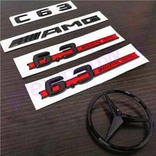 Mercedes Benz C63 AMG 6.3 AMG Rear Star W204 Emblem Sticker Gloss Black