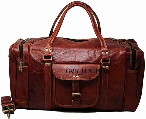 Leather bag vintage travel gym - vintage,