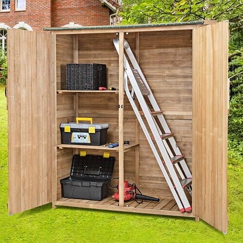 Wooden outdoor storage shed - outdoor,