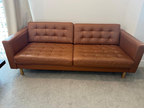 Leather sofa tan - leather, color