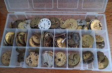 Job Lot Of Vintage Pocket Watch plates + some movements/parts of. 4spare. 