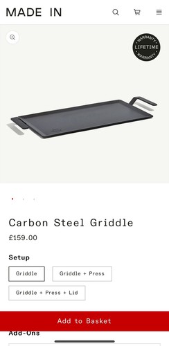 Made cookware carbon - made, in