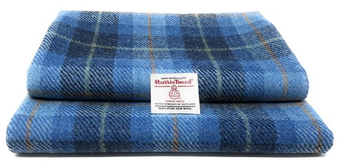 Harris tweed fabric blue - tweed,