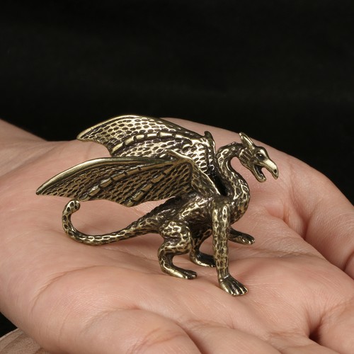 Brass flying dragon - flying,