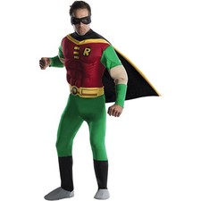 Rubie's DC Comics Robin Muscle Chest Men's Superhero Fancy Dress Costume